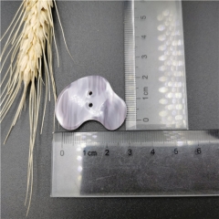 Special-shaped purple 2 holes resin button for garment