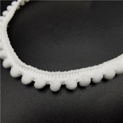 white pompom lace trim