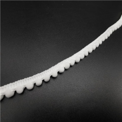 white pompom lace trim