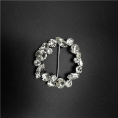 flower shape high quality diamond buckle