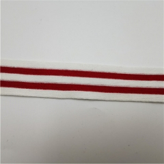 customized red and white stripe webbing tape