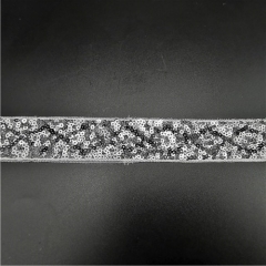 3cm embroidered sequins lace trimming