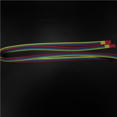 custom colorful flat drawcords with silicone dipped tips