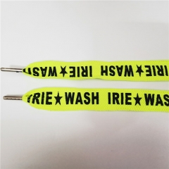 fashion neon yellow flat drawcords
