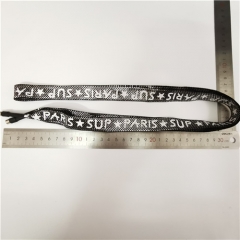black shiny flat tape cord for garment
