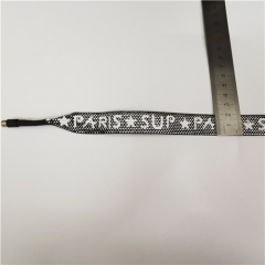 black shiny flat tape cord for garment