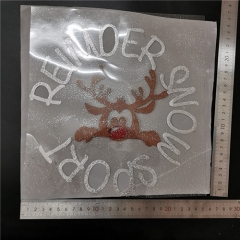 Custom Christmas decoration garment accessories 3D heat transfer patches