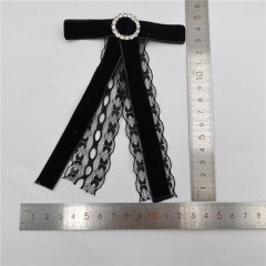 lace and velvet brooches jewerly tie broche for woment clothing