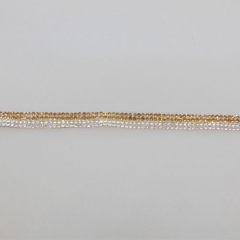 Hot sale hot fixed rhinestone silver hot melt glue net diamond DIY wedding trousers heat transfer super crystal adhesive tape