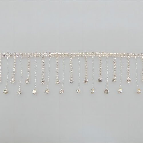 fashion high quality rhinestone fringe trim for wedding dress
