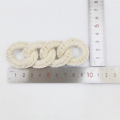 Light yellow three-ring connection buckle is suitable for shoes and clothing